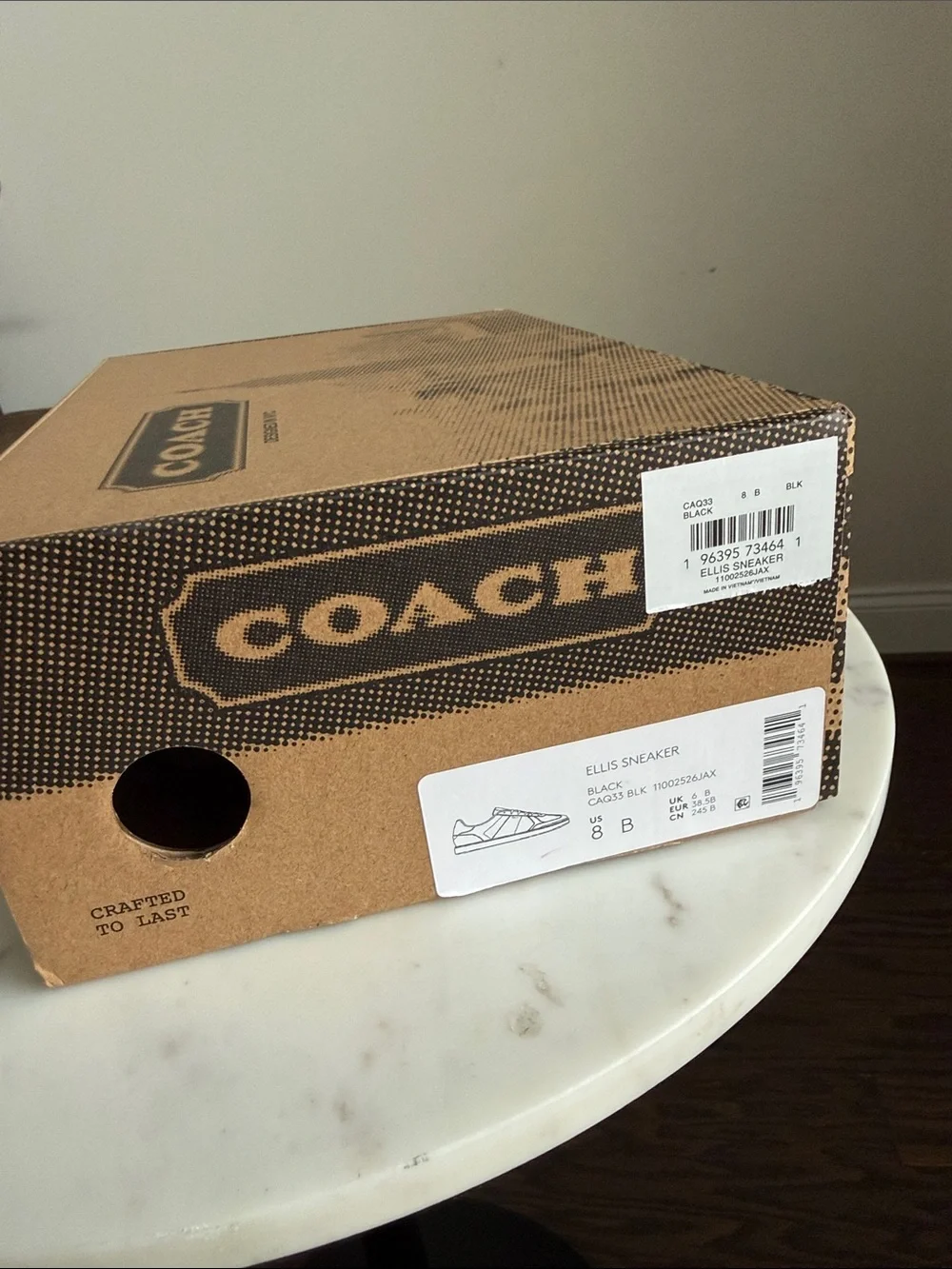 Coach Black Leather & Suede Women's Low-Top Sneakers with Gum Sole